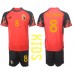 Billige Belgien Youri Tielemans #8 Børnetøj Hjemmebanetrøje til baby VM 2022 Kortærmet (+ korte bukser)